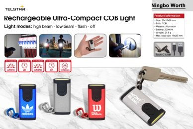 Rechargeable Mini Keychain COB Light